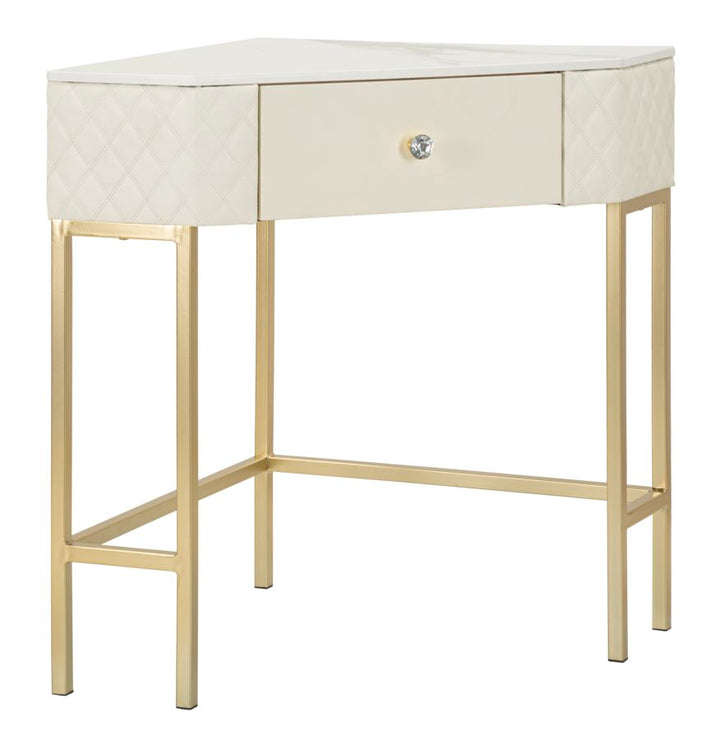 Glam konsolbord i træ, mdf, metal – 84x5x60 cm