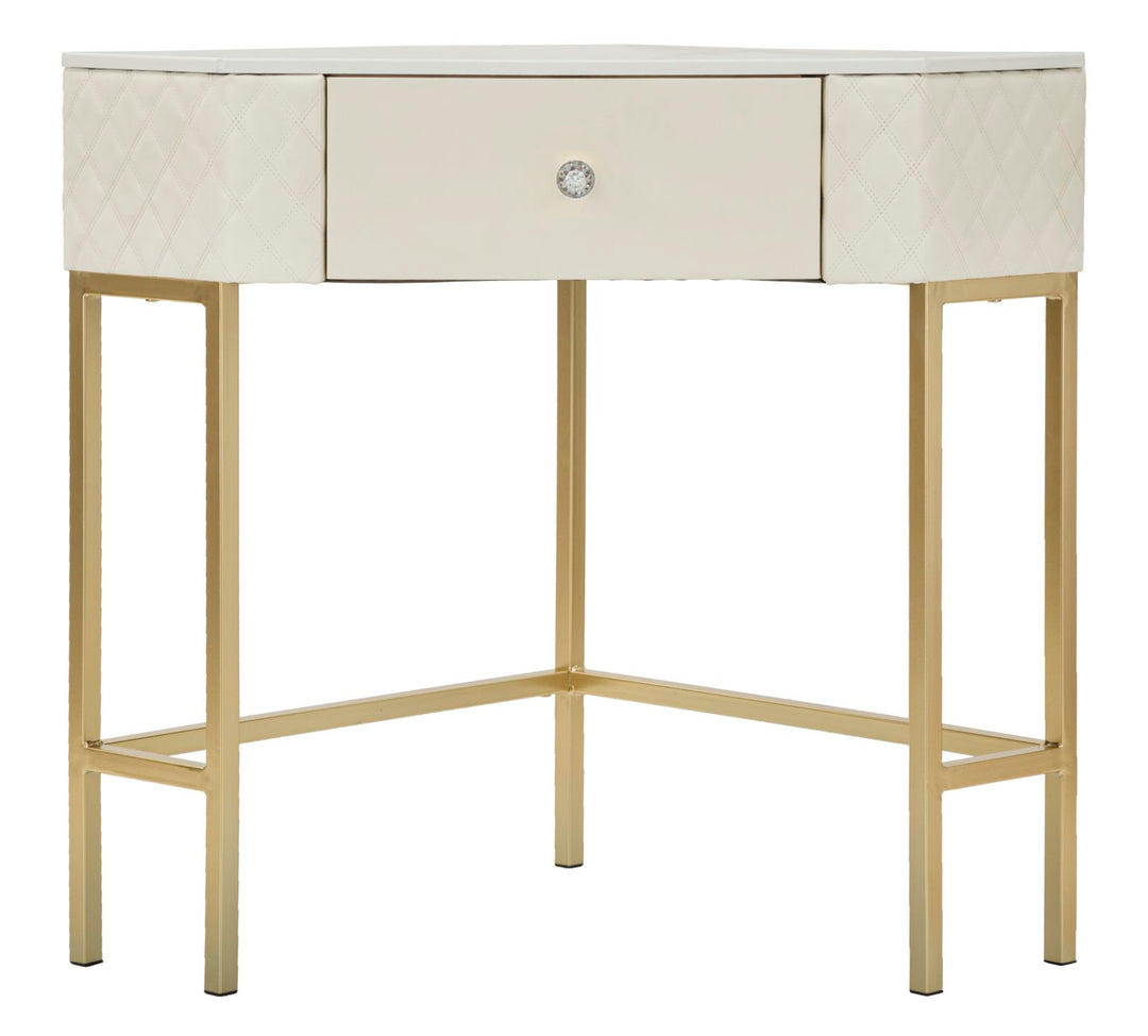 Glam konsolbord i træ, mdf, metal – 84x5x60 cm