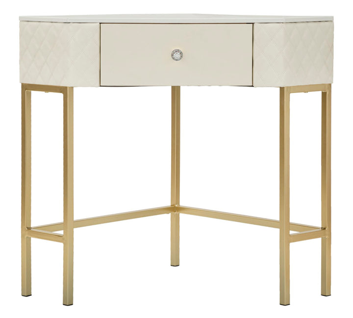 Glam konsolbord i træ, mdf, metal – 84x5x60 cm