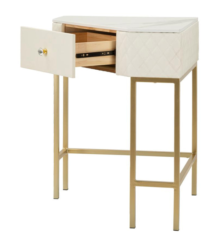 Glam konsolbord i træ, mdf, metal – 84x5x60 cm