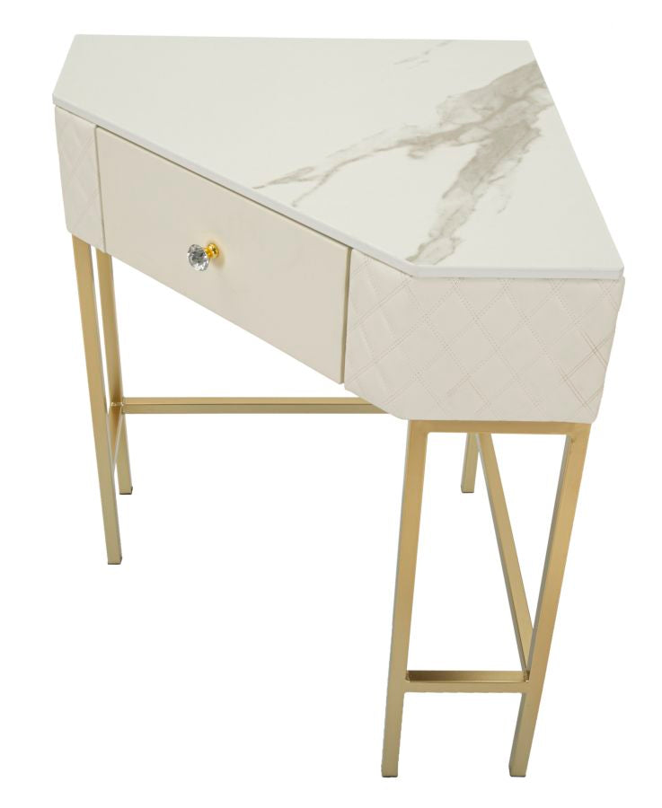 Glam konsolbord i træ, mdf, metal – 84x5x60 cm