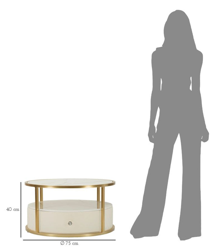 Glam bord i træ, mdf, metal – 75x40 cm