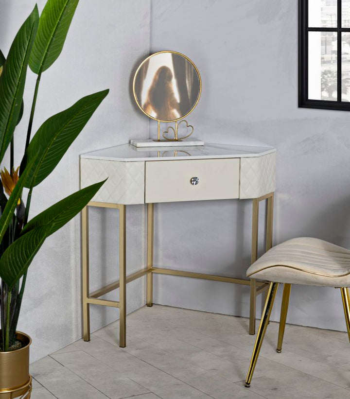 Glam konsolbord i træ, mdf, metal – 84x5x60 cm