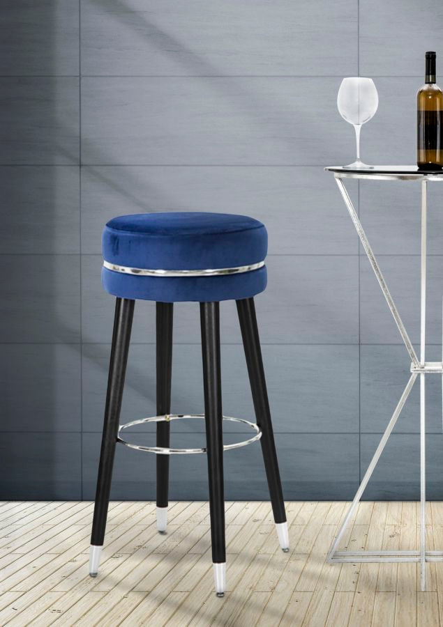 Glam barstol i fyrretræ, metal og polyester – 35x74 cm
