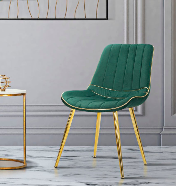Glam stol i fyrretræ, metal and polyester – 51x59x79 cm