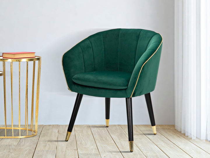 Glam stol i guldfarve af træ – 62x58x78 cm