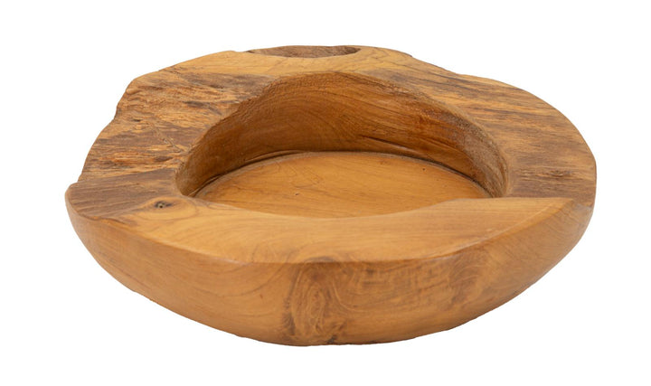 Dekorativ fad i teaktræ – 20x6 cm