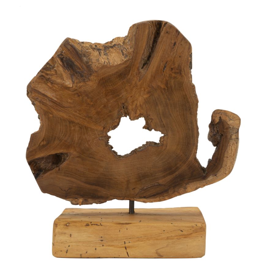 Skulptur i teaktræ – 31x13x35 cm