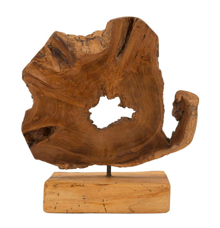 Skulptur i teaktræ – 31x13x35 cm