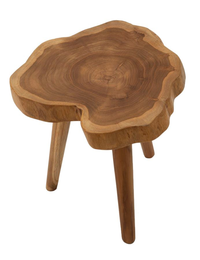 Taburet i teaktræ, 38x45 cm