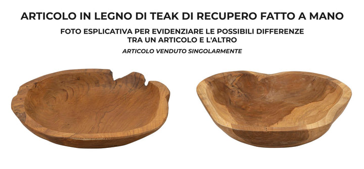 Bakke i teaktræ – 43x38x7 cm