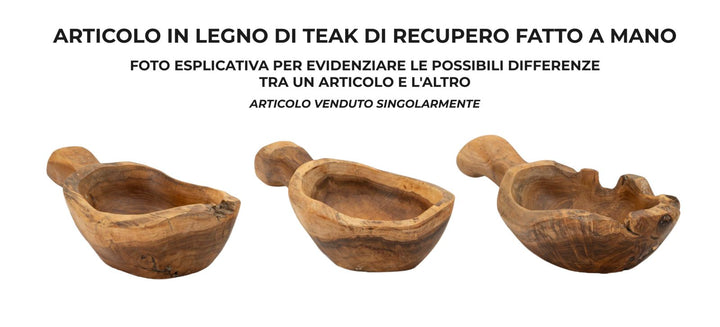 Bakke i teaktræ – 36x16x8 cm