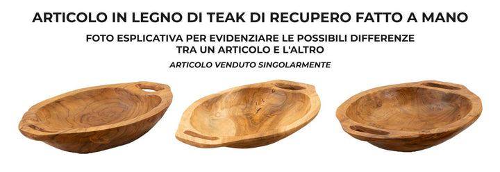 Bakke i teaktræ – 37x26x5 cm