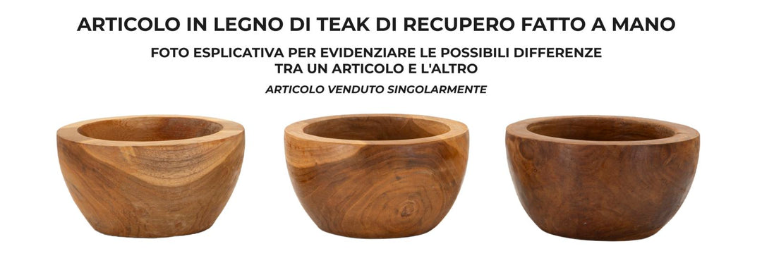 Bakke i teaktræ – 15x9x5 cm