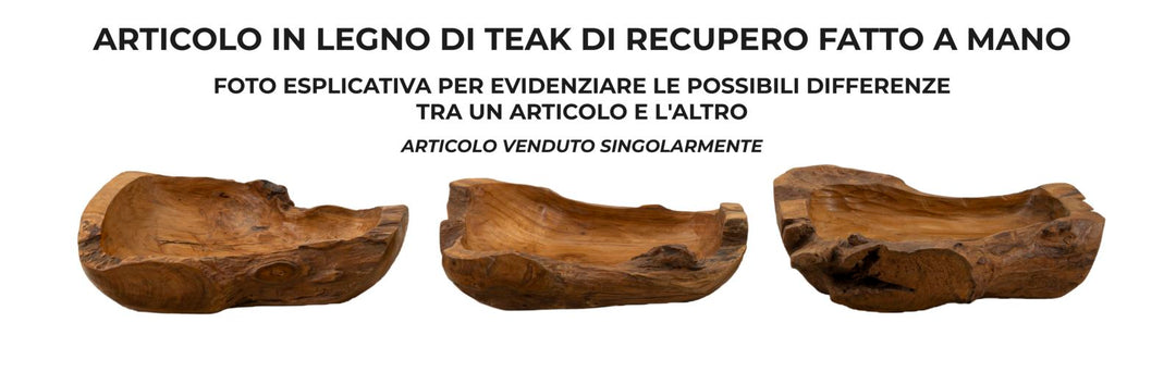 Bakke i teaktræ – 40x29x10 cm