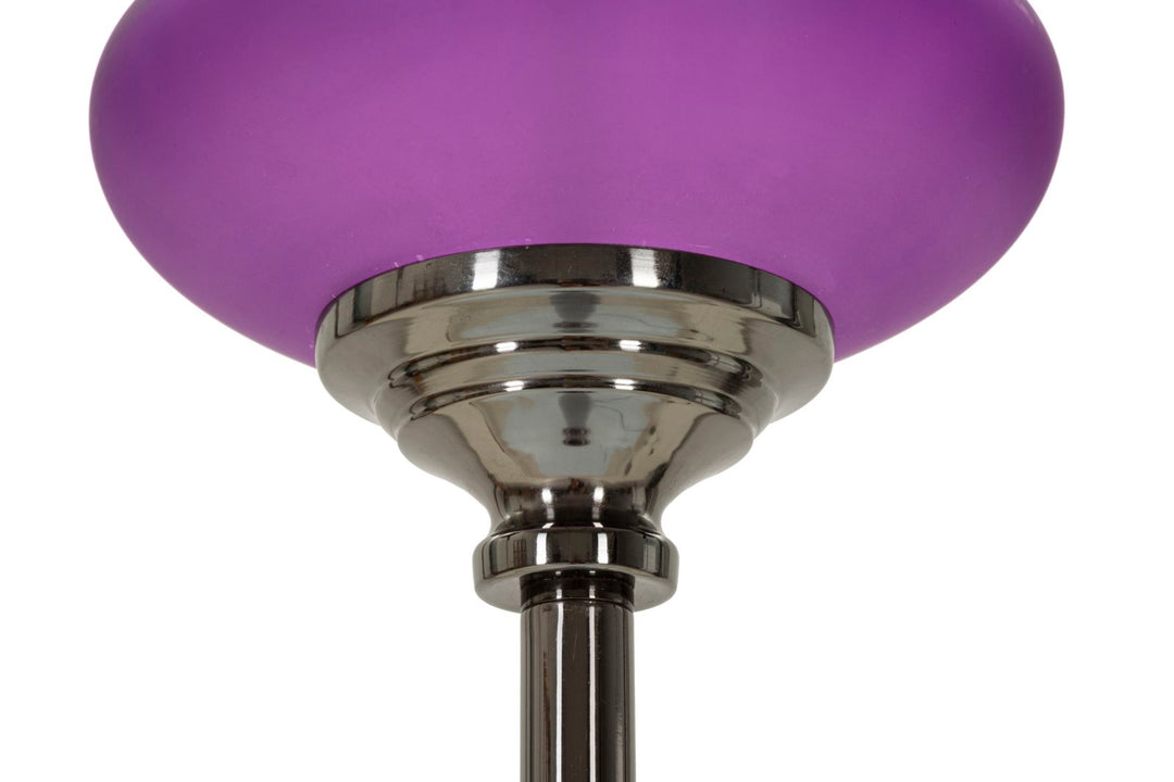 Gulvlampe i glas, jern og stof – 40x167 cm