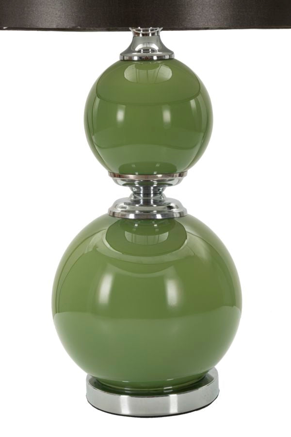 Bordlampe i grøn, 38x65 cm