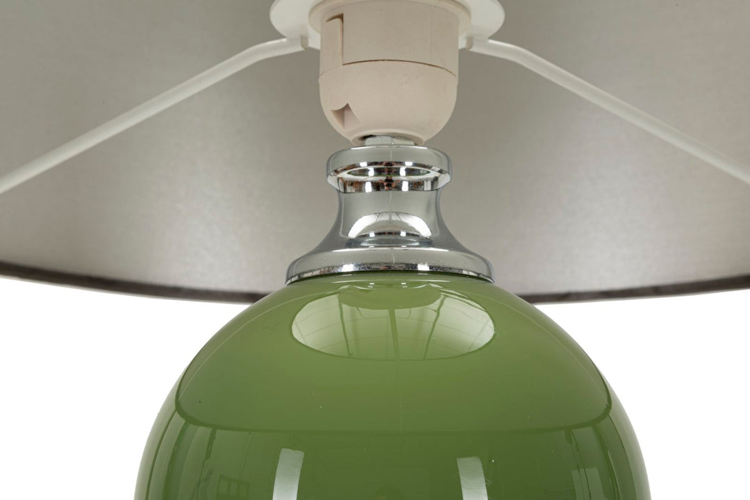 Bordlampe i grøn, 38x65 cm