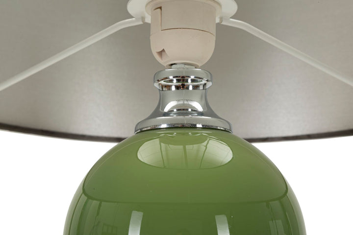 Bordlampe i grøn, 38x65 cm