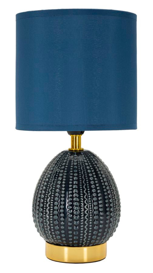 Moderne bordlampe, jern and stof – 15x30x5 cm