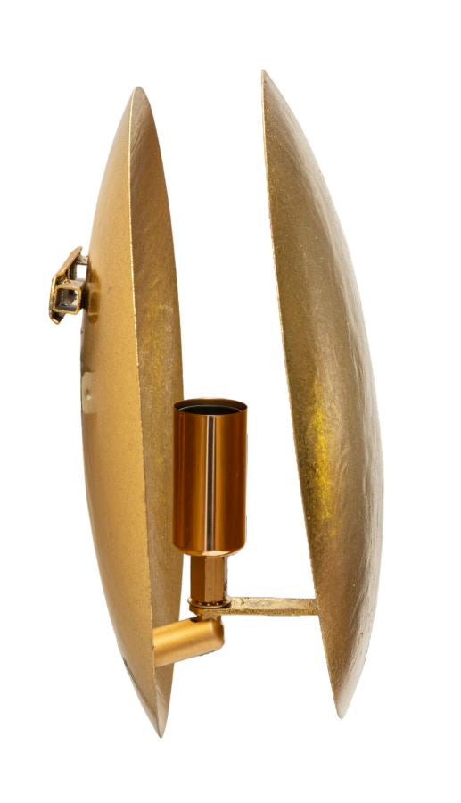 Glam lampe i guldfarve, metal – 26x13 cm