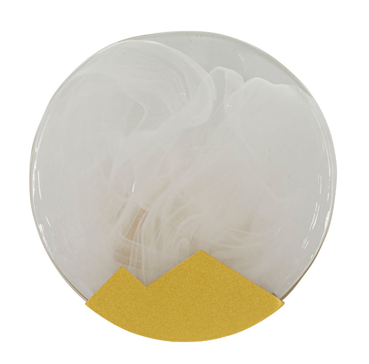 Glam lampe i glas og jern – 20x10 cm