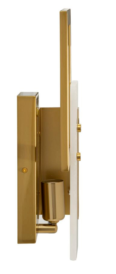 Glam lampe i glas og jern – 15x8x33 cm