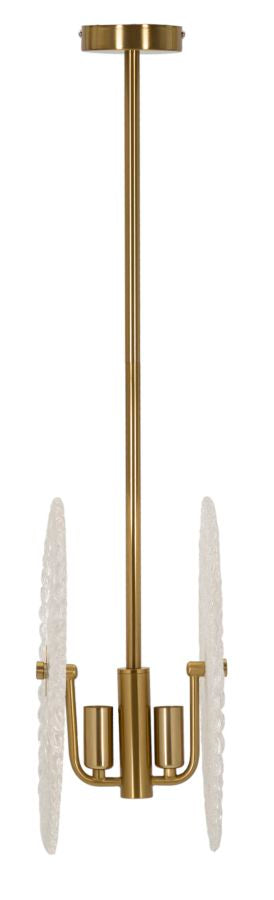 Glam lampe i glas og jern – 35x18x80 cm