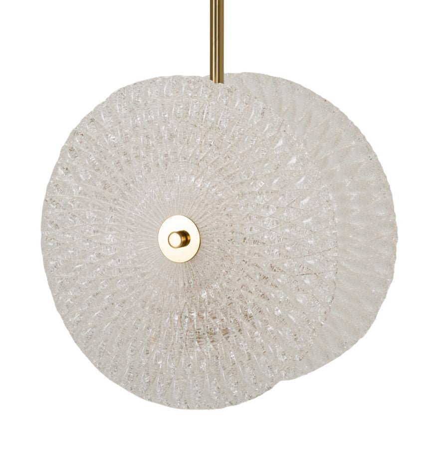 Glam lampe i glas og jern – 35x18x80 cm