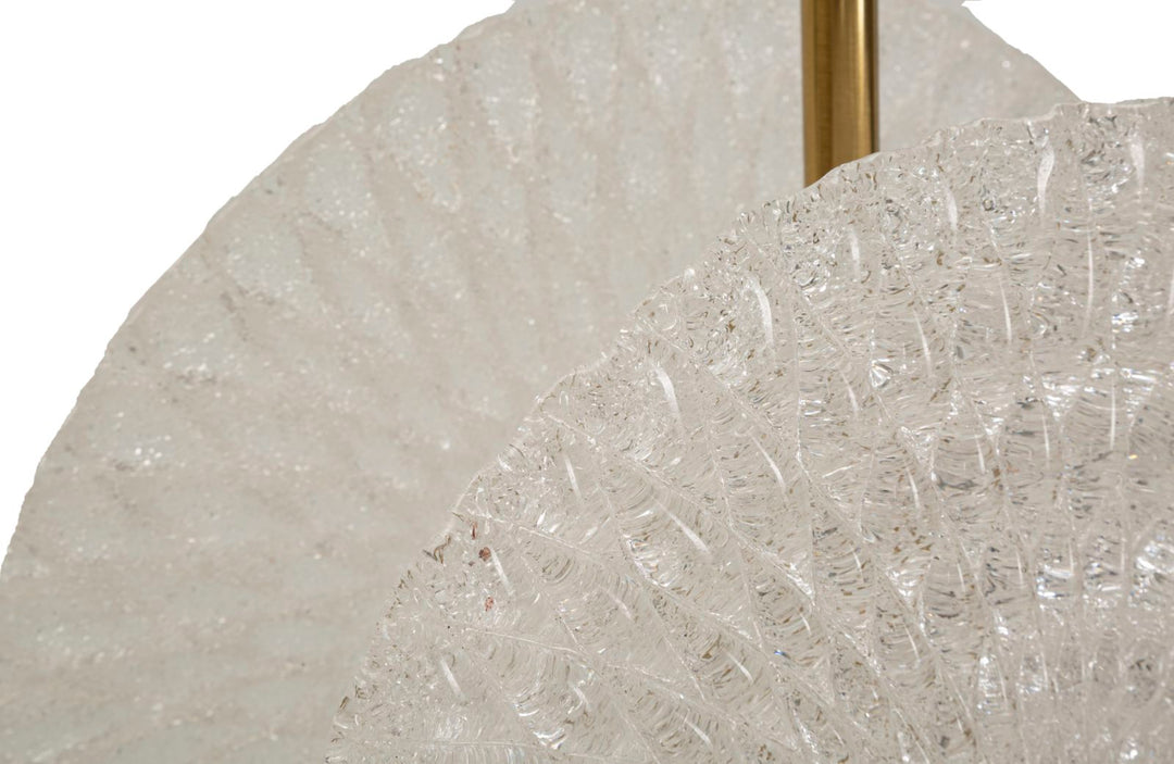 Glam lampe i glas og jern – 35x18x80 cm