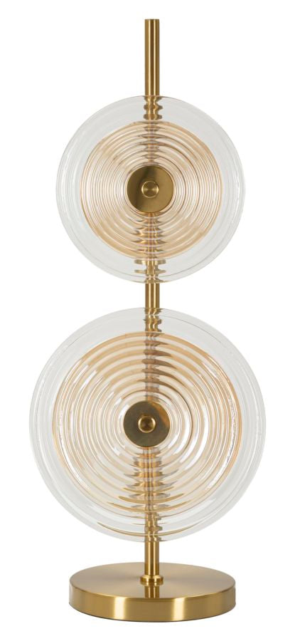 Glam bord i glas og jern – 25x63 cm