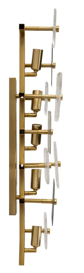 Glam lampe i glas og jern – 24x13x76 cm