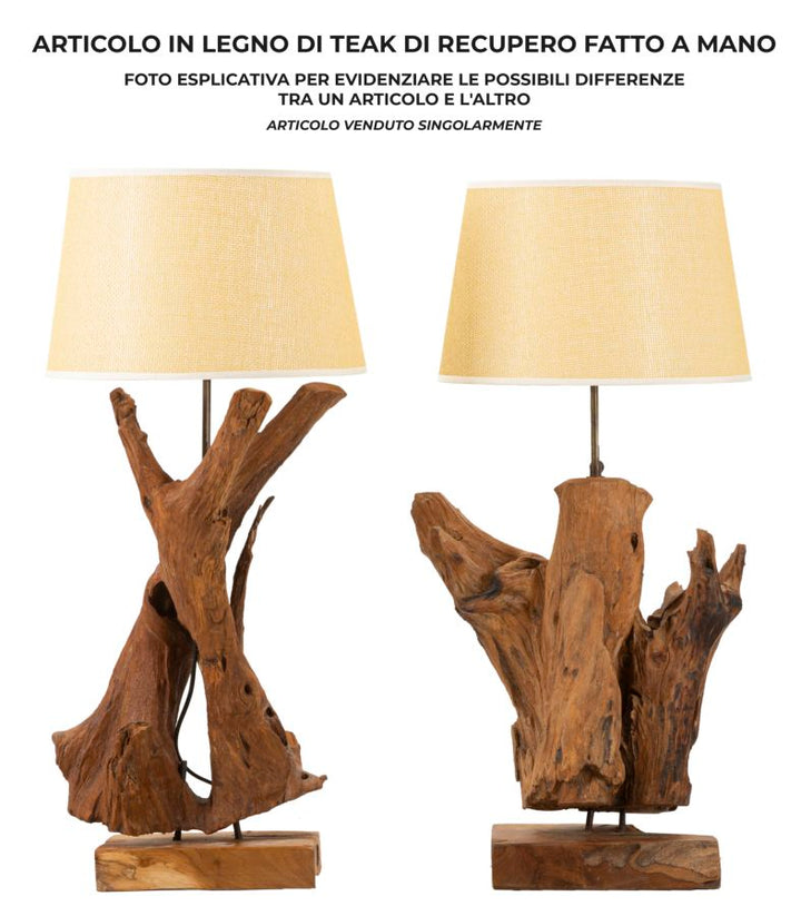 Lampe i træ – 35x80 cm