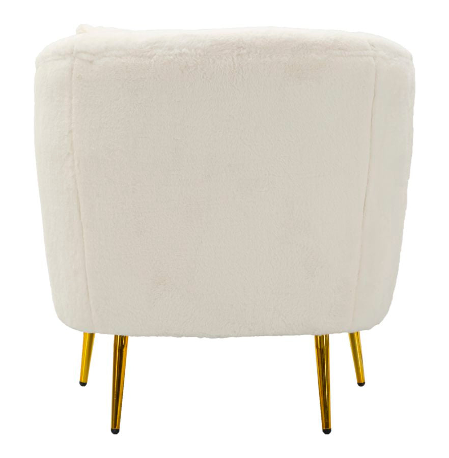 Glam stol i træ, mdf, polyester og metal – 73x66x78 cm