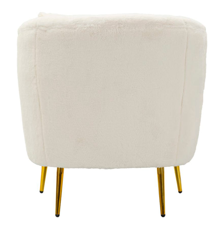 Glam stol i træ, mdf, polyester og metal – 73x66x78 cm