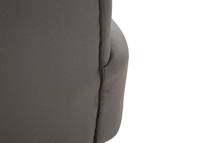 Glam stol i sølv af fyrretræ træ, mdf, polyester og metal – 73x66x78 cm