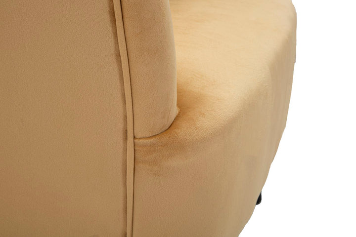 Glam stol i sort af fyrretræ træ, mdf, sponge, polyester og metal – 73x66x78 cm
