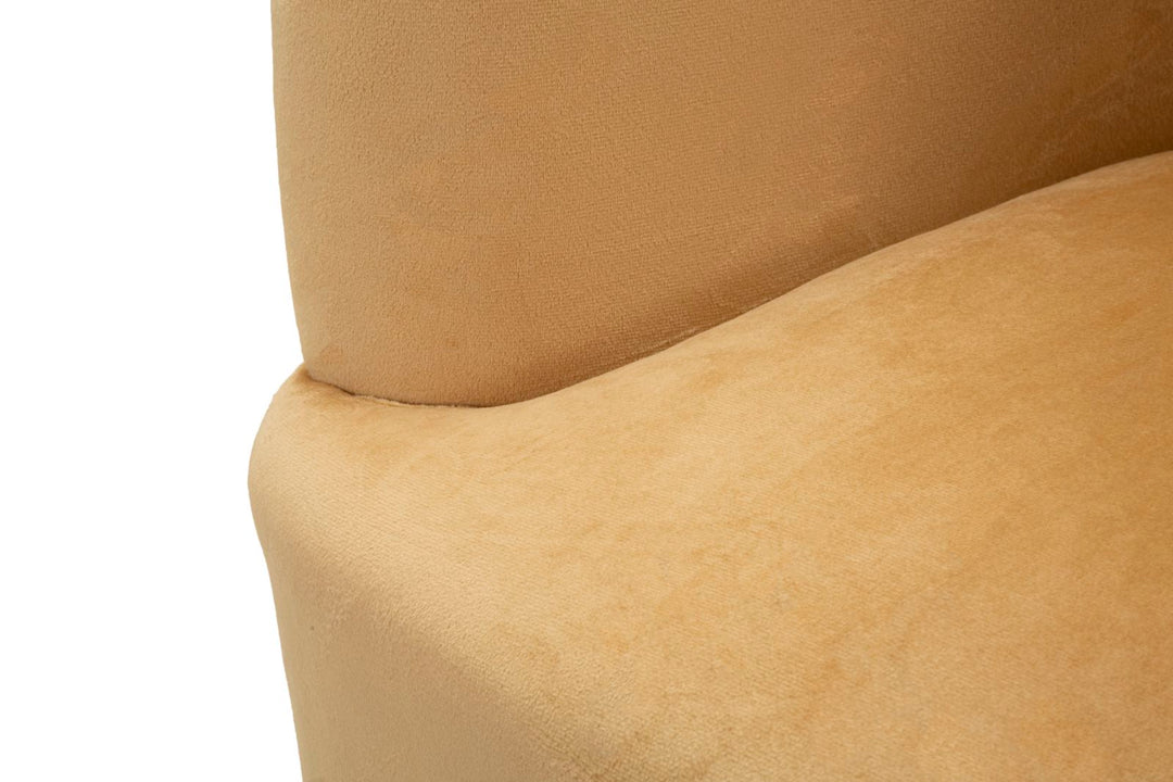 Glam stol i sort af fyrretræ træ, mdf, sponge, polyester og metal – 73x66x78 cm