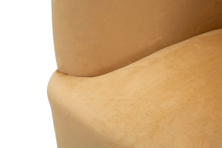 Glam stol i sort af fyrretræ træ, mdf, sponge, polyester og metal – 73x66x78 cm