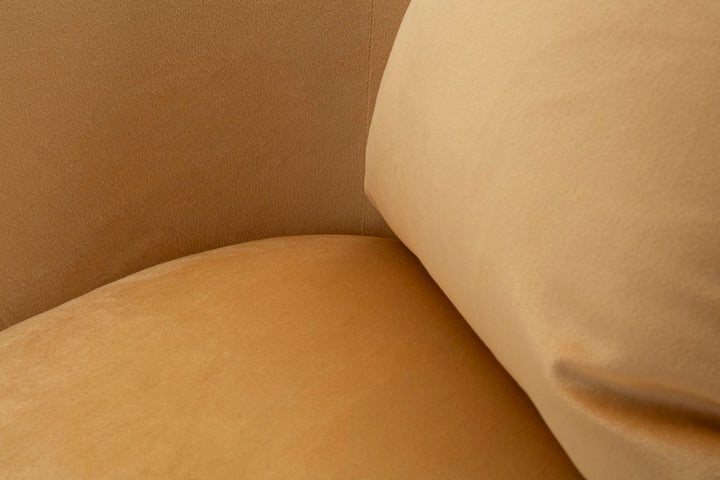 Glam stol i sort af fyrretræ træ, mdf, sponge, polyester og metal – 73x66x78 cm