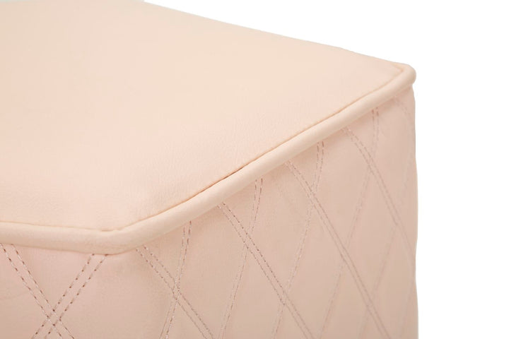 Glam taburet i træ, mdf, metal – 35x35x38 cm