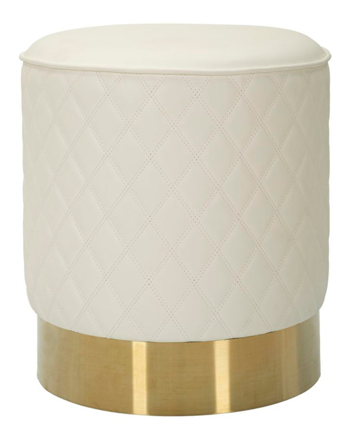 Glam taburet i træ, mdf, metal – 36x39 cm