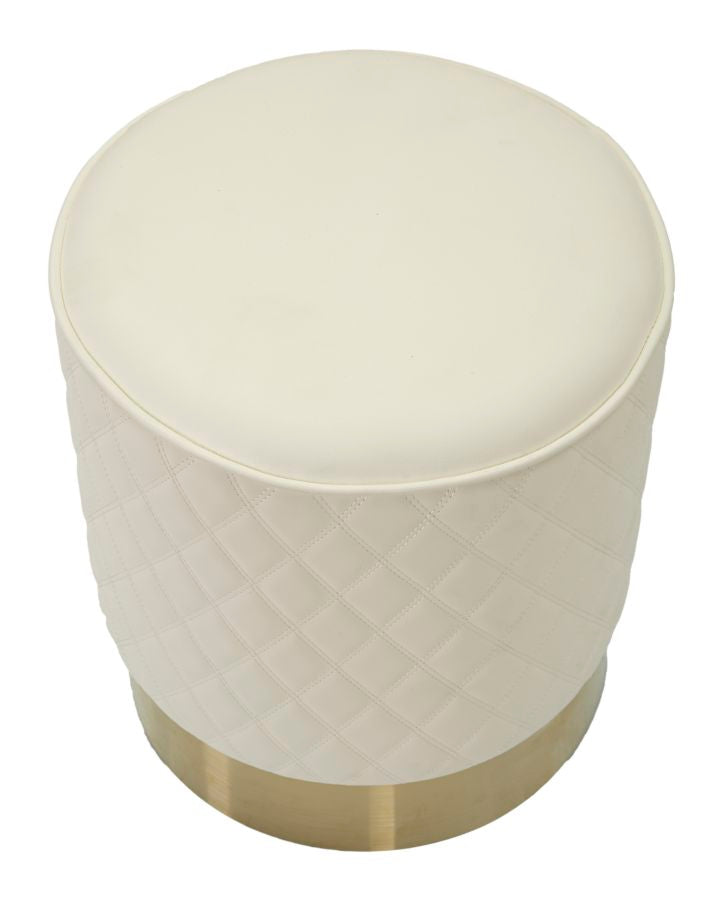 Glam taburet i træ, mdf, metal – 36x39 cm