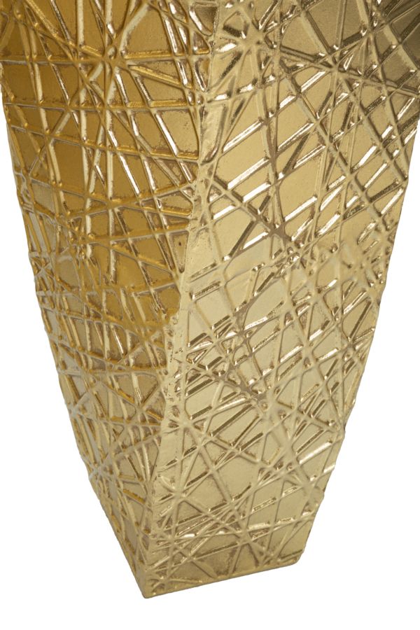 Glam vaser i guldfarve af jern – 34x34x90 og 25x25x78 cm