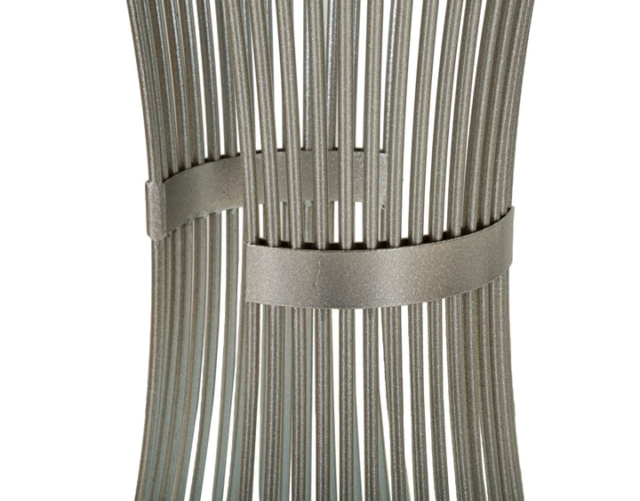 Glam bord i sølvfarve, metal og kunstig marmor – 50x100 cm
