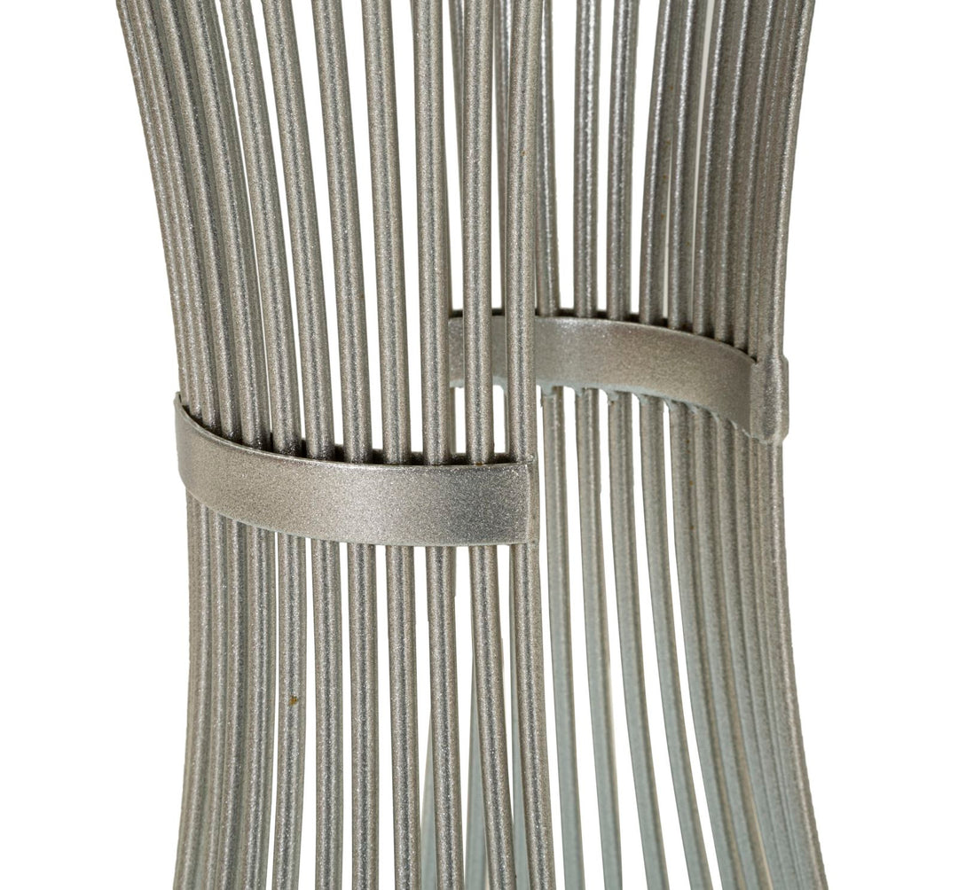 Glam bord i sølvfarve, jern og kunstig marmor – 40x79 cm