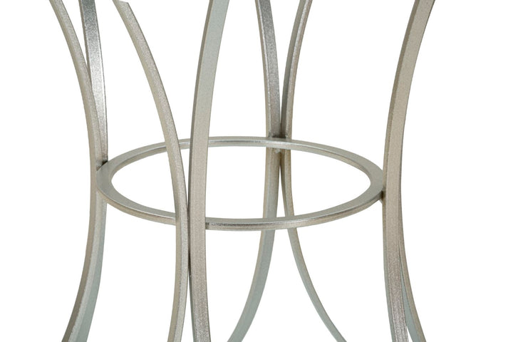 Glam bord i sølvfarve, jern og glas – 56x68 cm