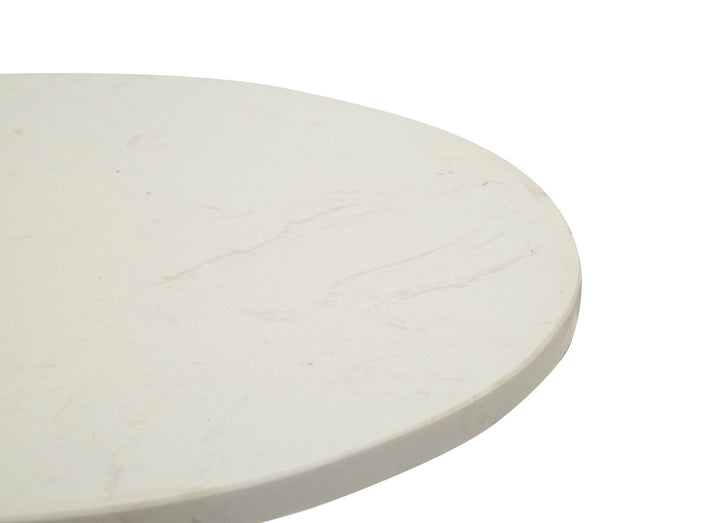 Glam bord i sølvfarve, metal og kunstig marmor – – 37x5x58 cm