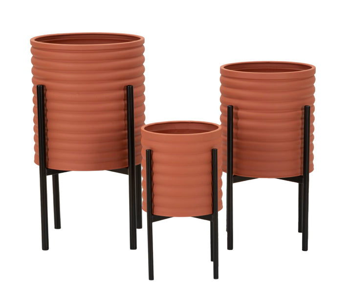 Sæt med vaser, metal– 36x56x5, 30x48x5, 24x37x5 cm