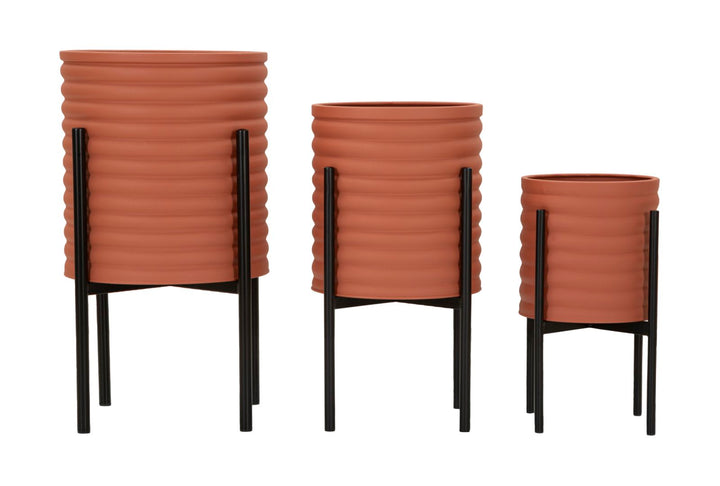 Sæt med vaser, metal– 36x56x5, 30x48x5, 24x37x5 cm
